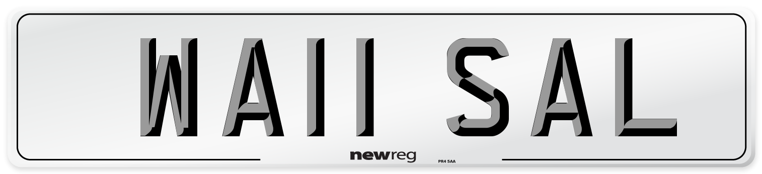 WA11 SAL Number Plate from New Reg